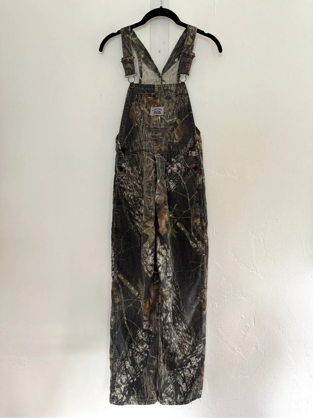 Round House Kids Mossy Oak Realtree Camo Overalls Green Brown Hunting Outdoor